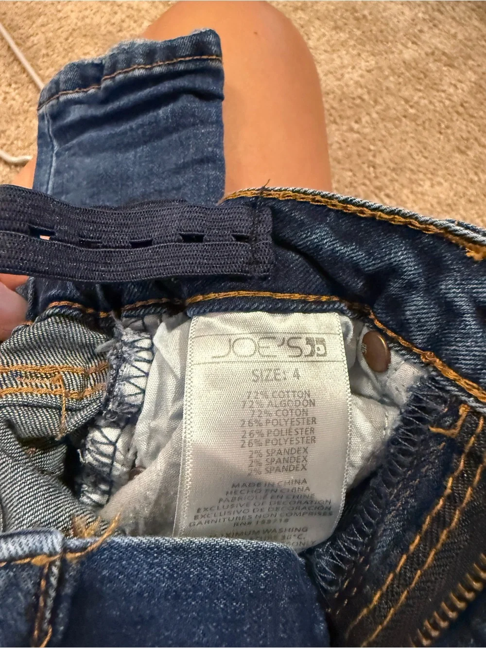 Joes Distressed Dark Blue Denim Jeans